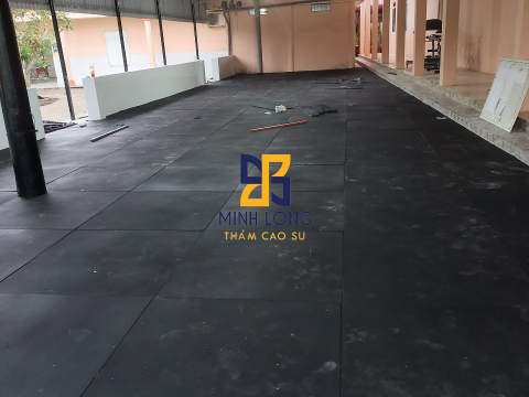 Cung cấp thi công Gạch cao su dày 20mm tại Long An LH: 0898080320