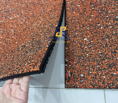 GẠCH CAO SU CAO CẤP 90% EPDM CHẤM CAM