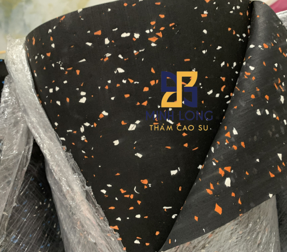 Thảm cao su EPDM chấm cam trắng dày 2mm