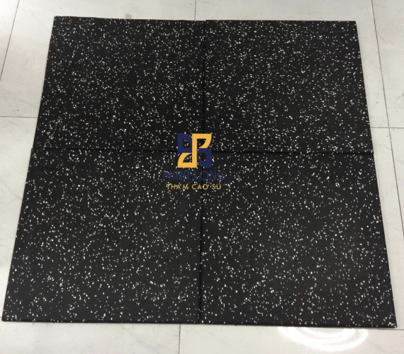 Gạch cao su EPDM chấm trắng dày 10mm
