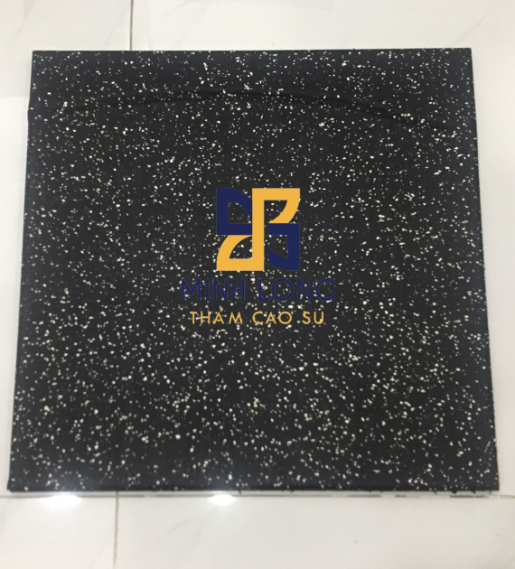 Gạch cao su mặt thảm EPDM chấm trắng dày 20mm