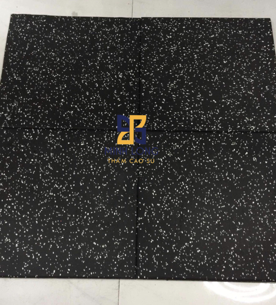 Gạch cao su EPDM chấm trắng dày 10mm