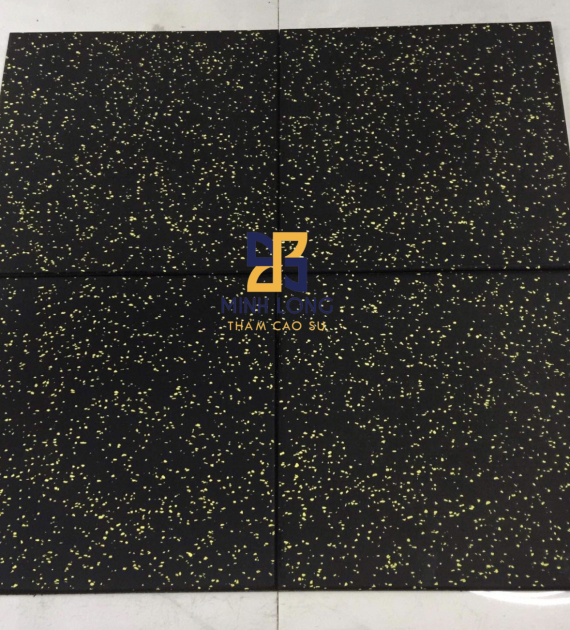 Gạch cao su EPDM chấm vàng dày 10mm
