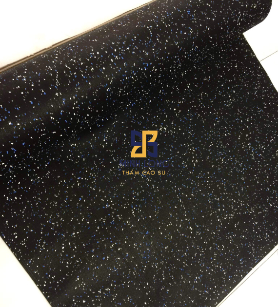 Thảm cao su EPDM chấm xanh - trắng dày 2mm