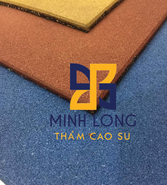 Gạch cao su màu xanh dương dày 15mm