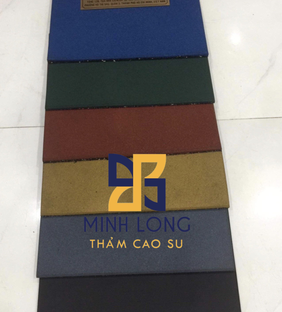 Gạch cao su màu vàng dày 15mm